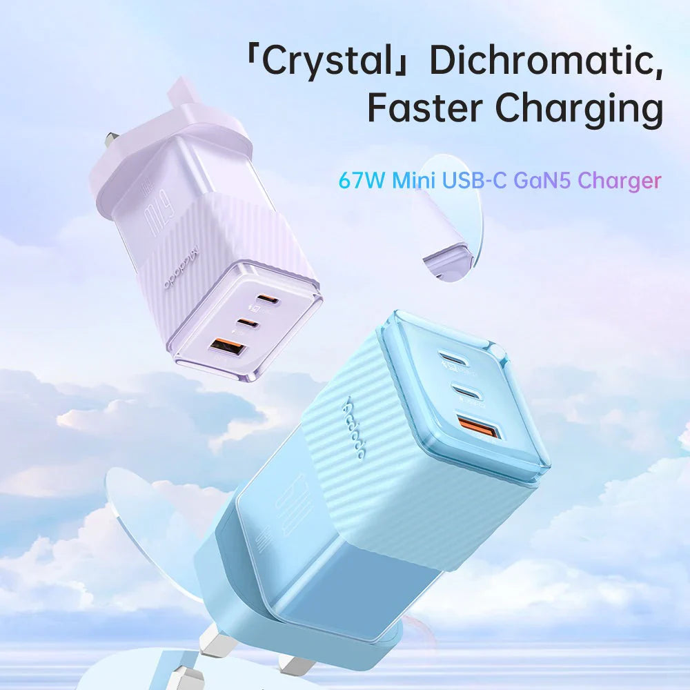 Mcdodo CH-149 67W Dichromatic GaN 5 Mini Fast Charger (UK plug)