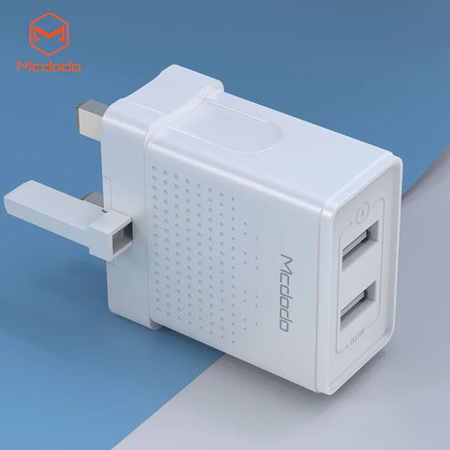 Mcdodo CH-572 Dual USB Charger (UK) + Type-C Cable / Travel Set