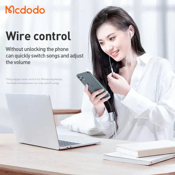 Mcdodo Lightning to Lightning and DC3.5mm cable 0.1m