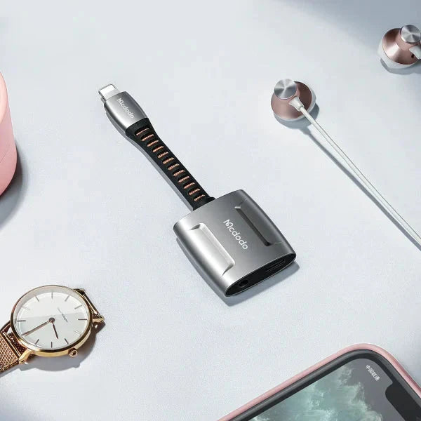 Mcdodo Lightning to Lightning and DC3.5mm cable 0.1m
