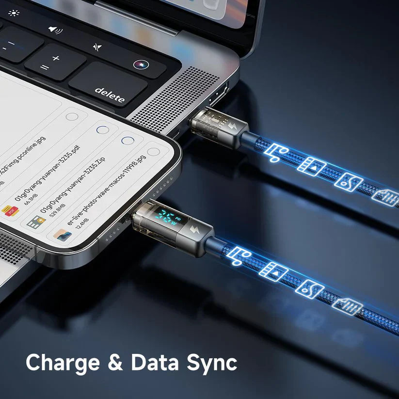 Mcdodo Pro USB-C to Lightning Transparent Cable – 1.2M, Auto Power-Off
