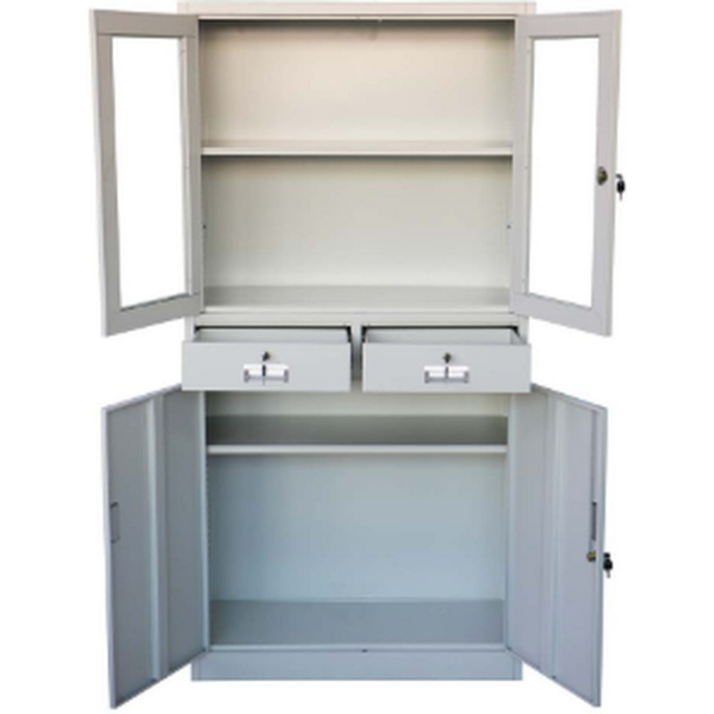 Metal File Cabinet 2 Doors 3 Drawers
