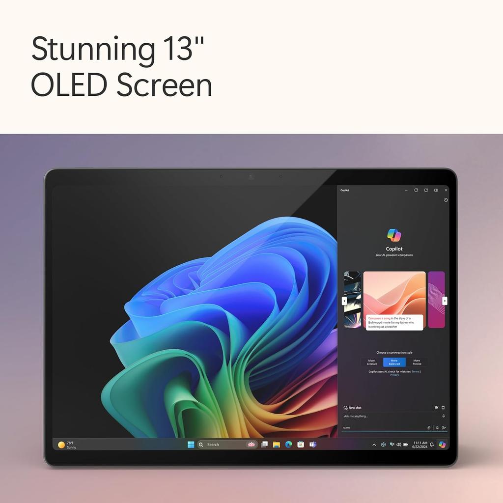 Microsoft Surface Pro 11 Copilot+PC - 13.0" Touch / Ultra 7 / 16GB / 256GB SSD / Win 11 Pro / Business Edition - Black
