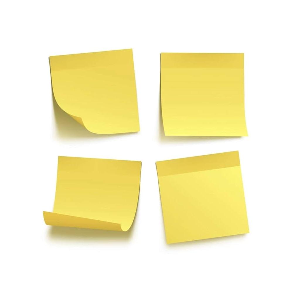 Milan Removable Adhesive Notes Yellow 3"X3"