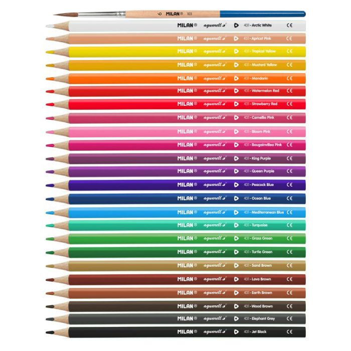 Milan Set of 24 Triangular Colour Pencils 0742324