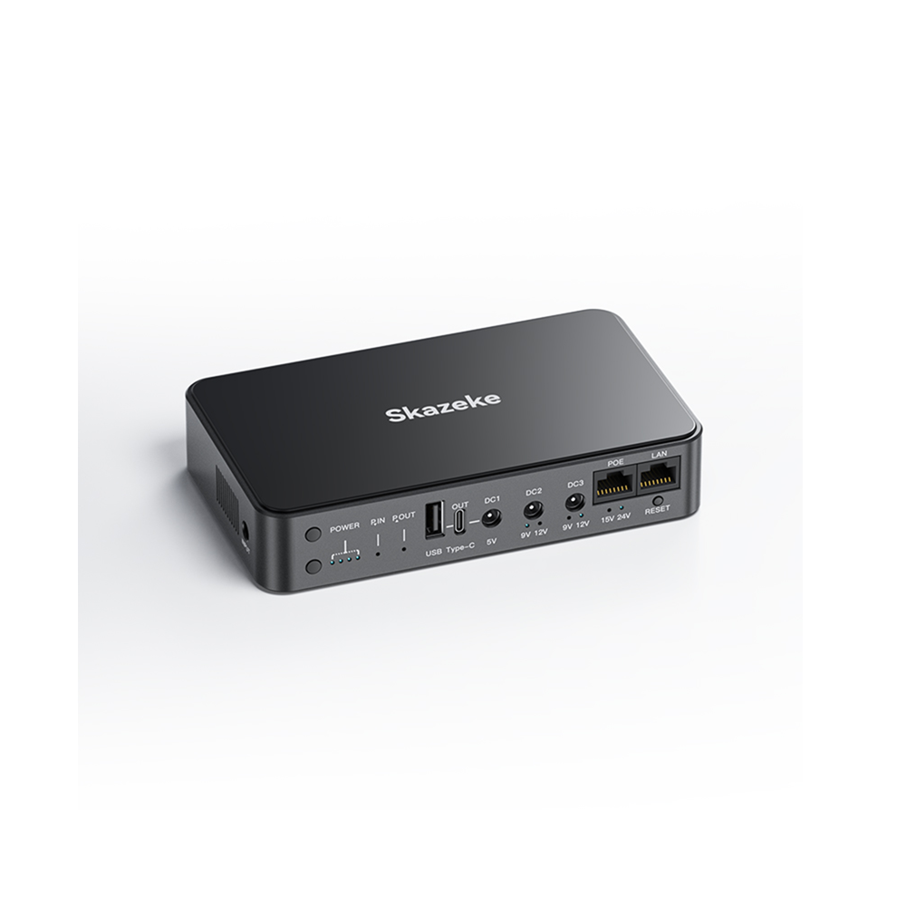 Mini UPS 20000mAh Uninterruptible Backup Battery with 9 12 15 24v DC PoE Output Networking for WiFi Router