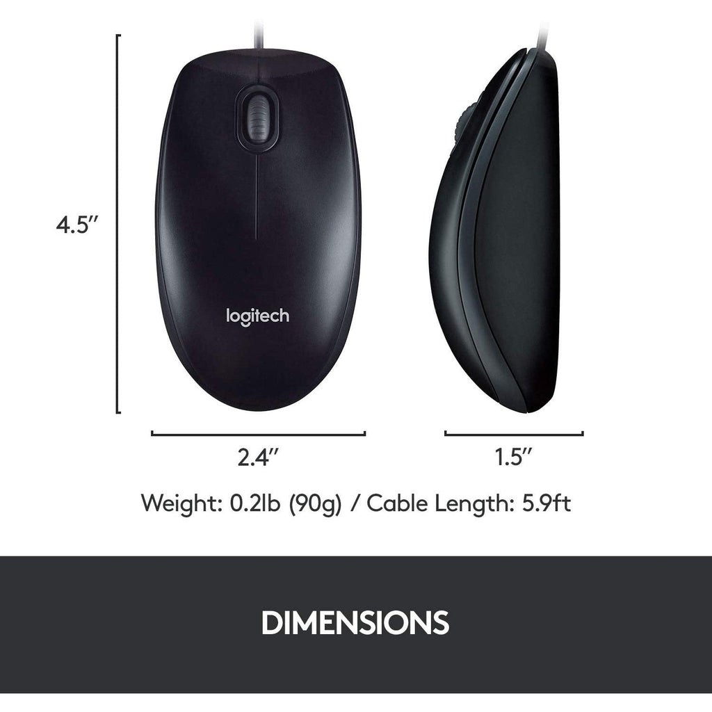 Logitech MK120 - Wired / USB / Quiet Typing / Arb/Eng - Keyboard & Mouse Combo
