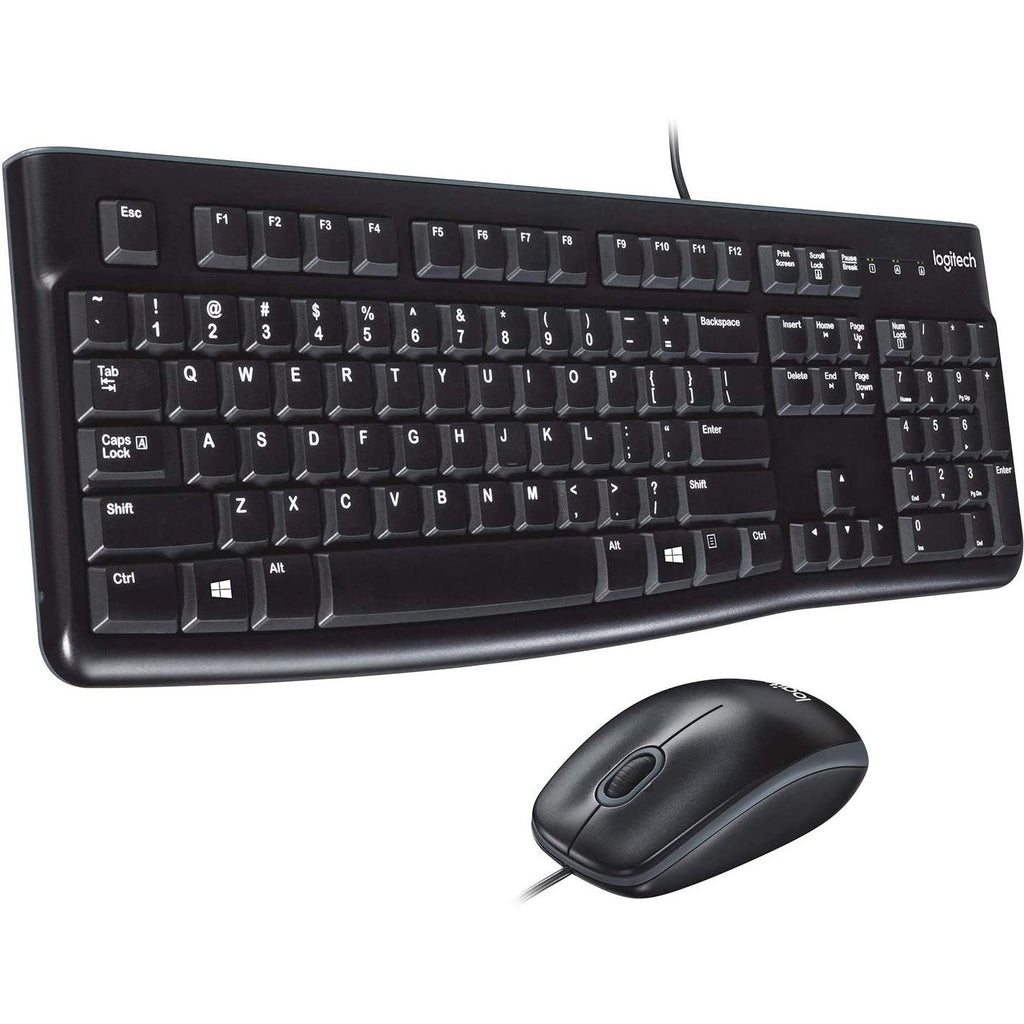 Logitech MK120 - Wired / USB / Quiet Typing / Arb/Eng - Keyboard & Mouse Combo