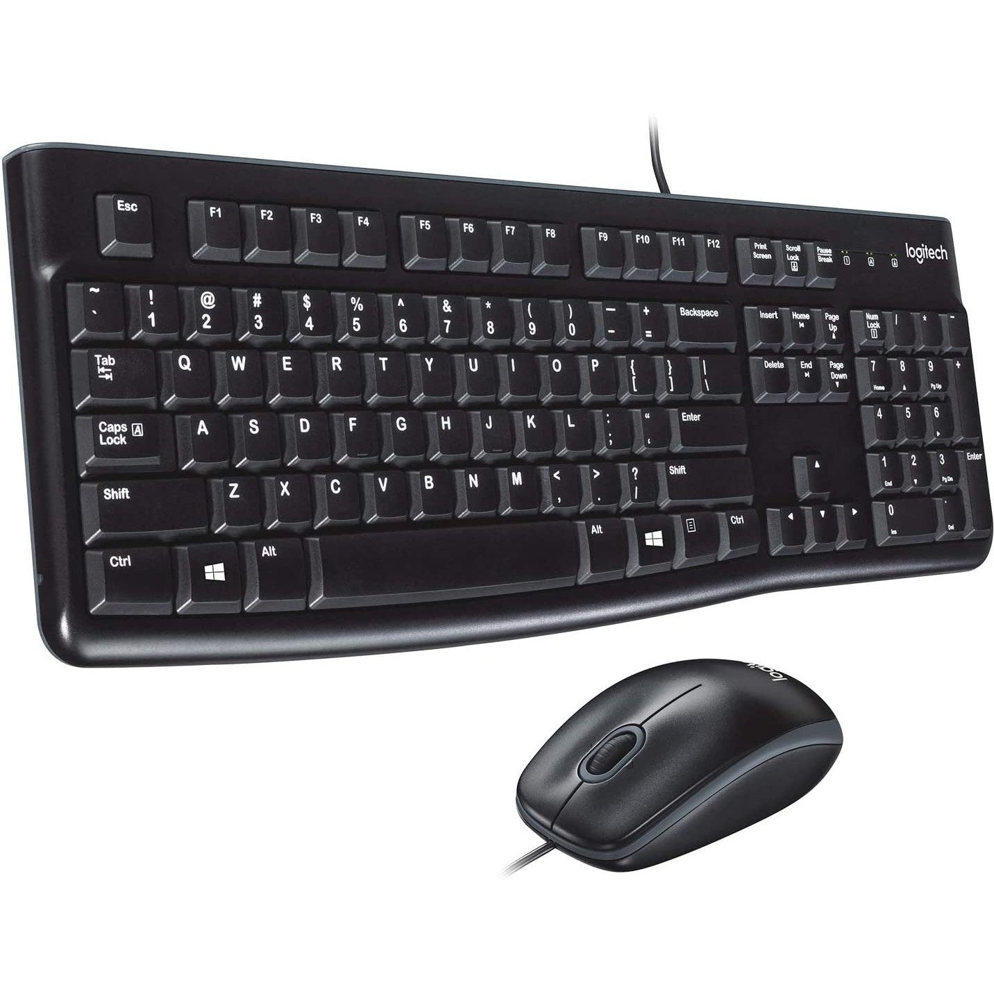 Logitech MK120 - Wired / USB / Quiet Typing / Arb/Eng - Keyboard & Mouse Combo