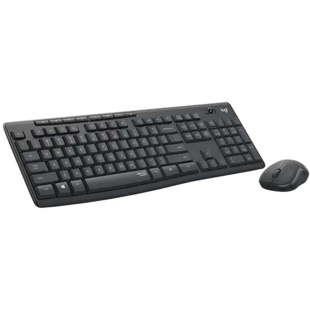 Logitech MK295 Silent Wireless Combo - 2.40GHz / Up to 10m / USB Wireless Receiver / Arb/Eng / Black - Keyboard & Mouse Combo
