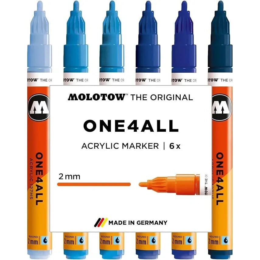 Molotow Acrylic marker One4All 127HS Blue Set