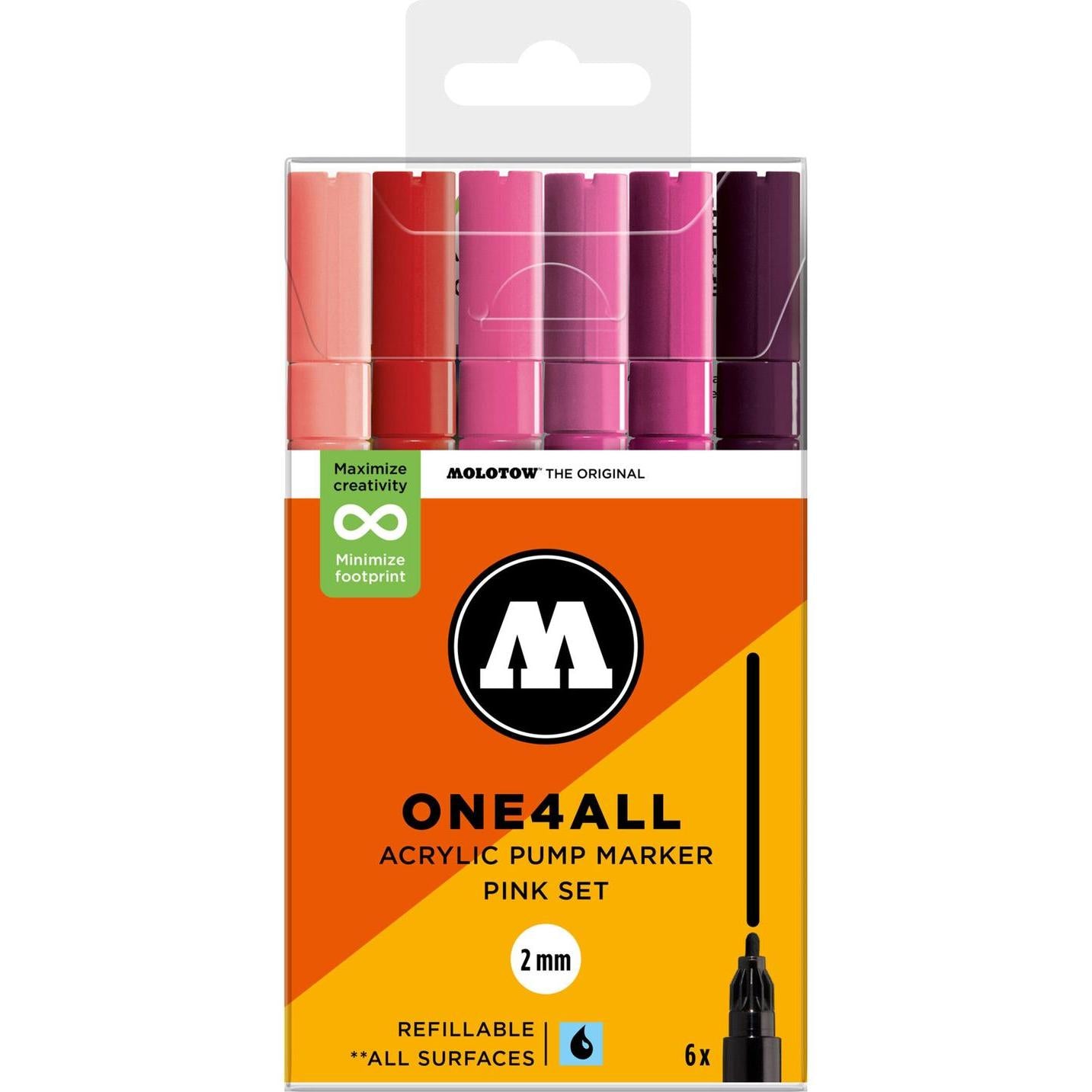 Molotow Acrylic marker One4All 127HS Pink Set
