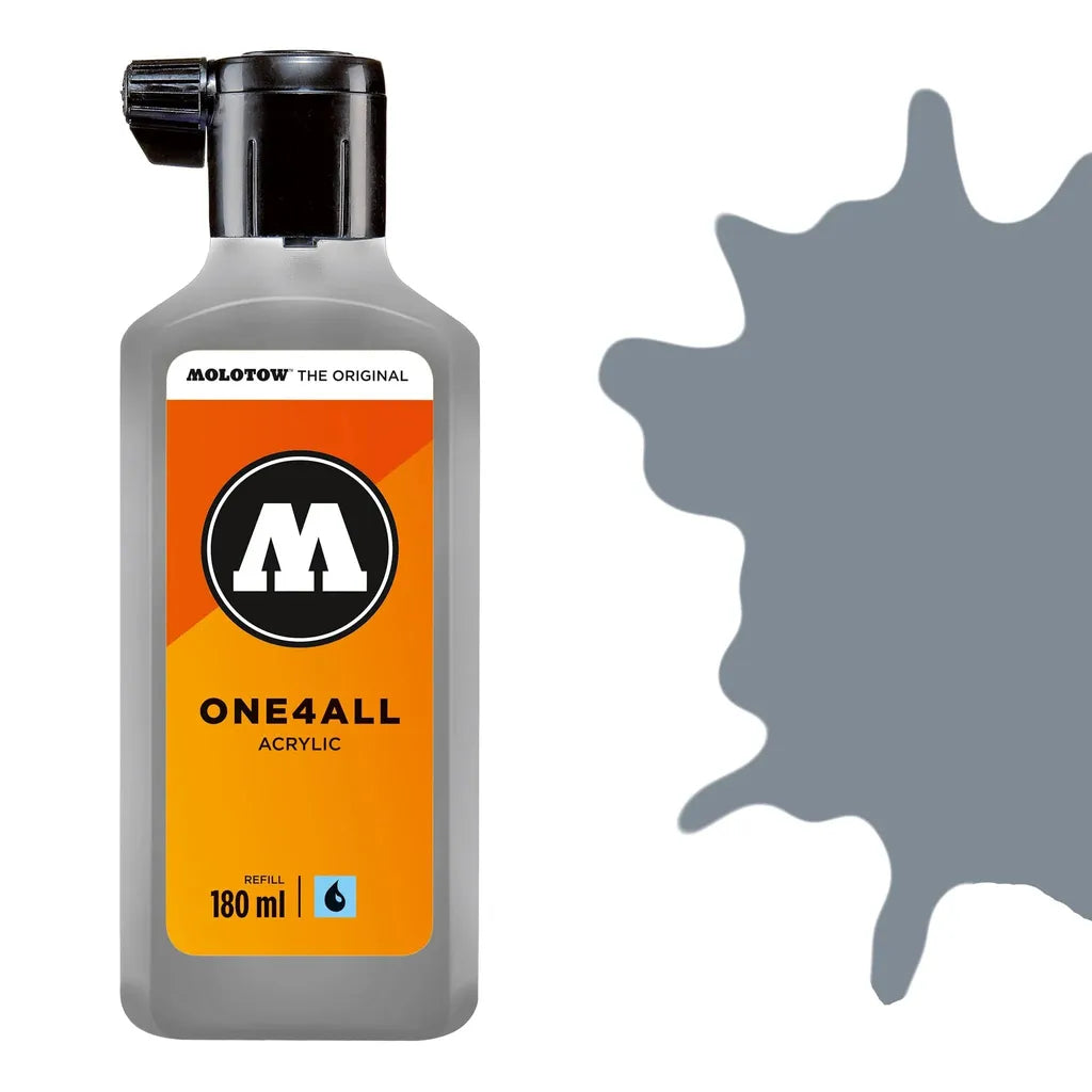 Molotow One 4 All Acrylic Paint Refill 180ml- Grey Blue Dark