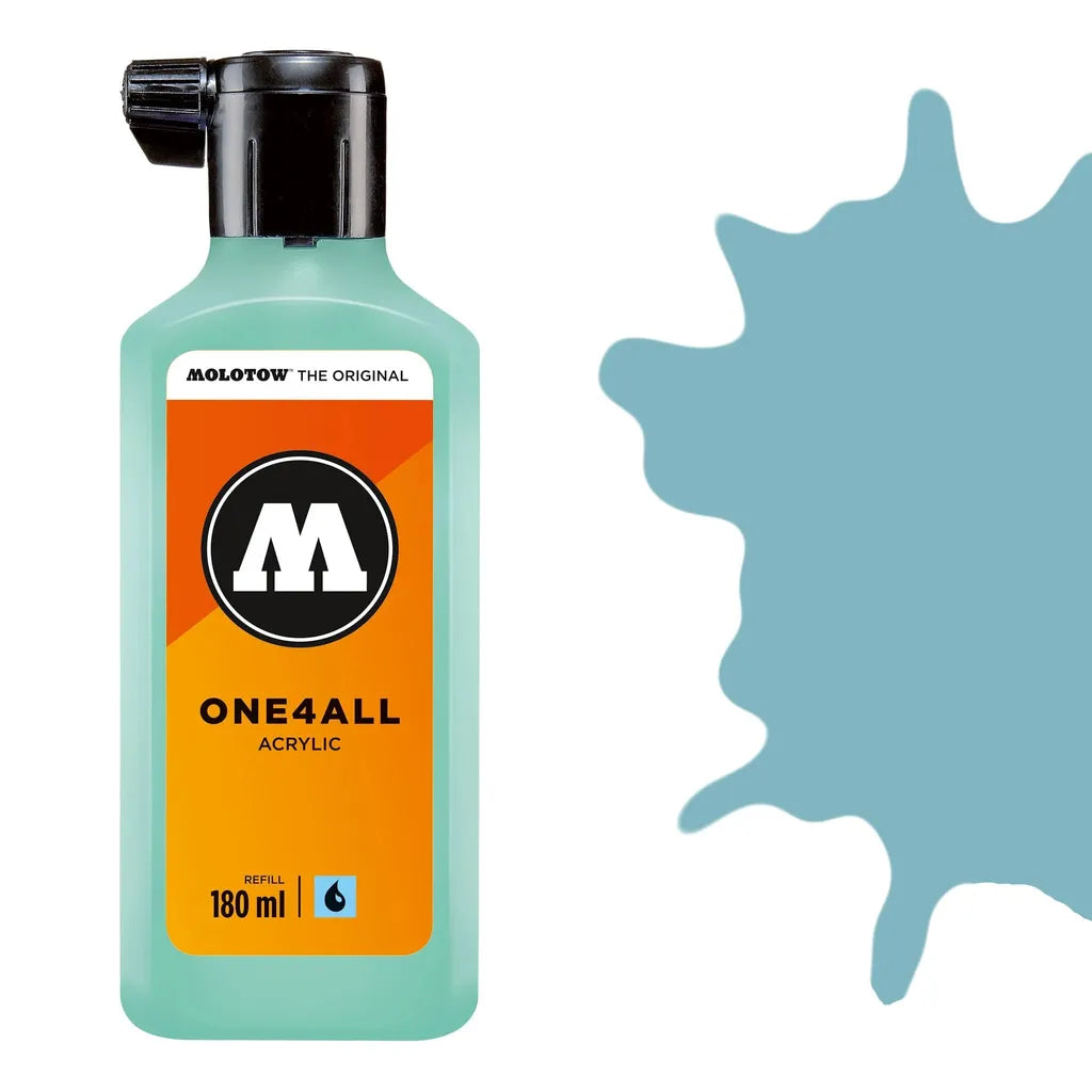 Molotow One 4 All Acrylic Paint Refill 180ml- Lago Blue Pastel