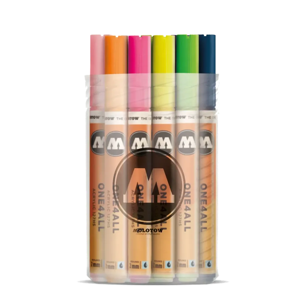 Molotow - One4all Acrylic Paint Marker - 20 x Acryl marker 2mm- Main Kit 2 (200.163)