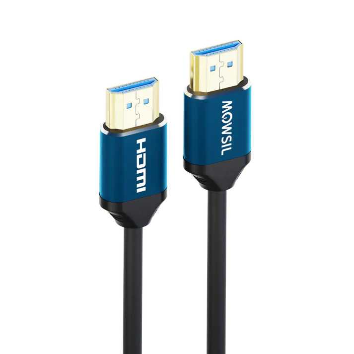 Mowsil HDMI 2.0 Cable 4K@60Hz Ultra HD 18Gbps High Speed HDR 3D Gold-Plated TV PC PS5 Monitor 2-Mtr