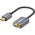 Mowsil HDMI to VGA Adapter | 1080p Full HD Plug & Play Converter for PC, Laptop, Projector & Monitor