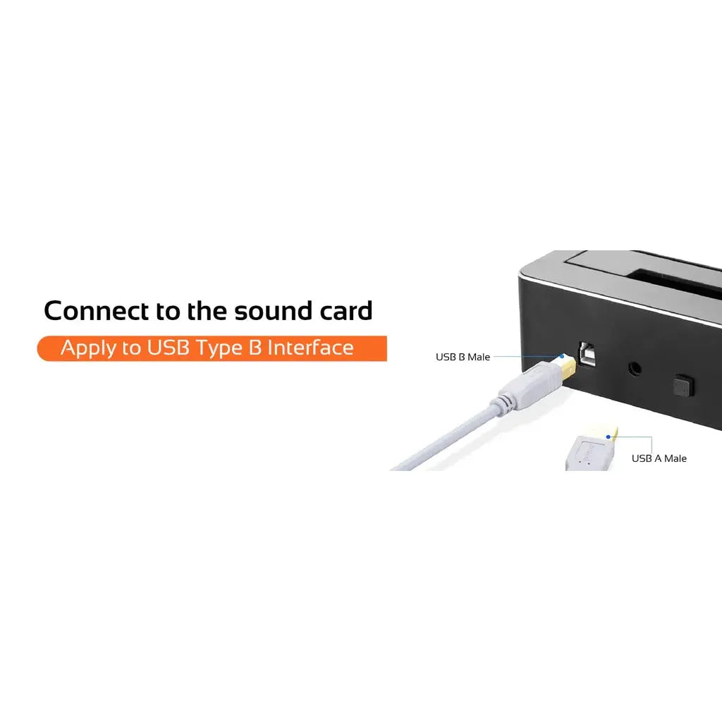 Mowsil USB 2.0 Type-A to Type-B Printer Cable – 480Mbps High-Speed 3mtr