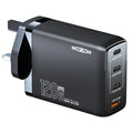 Moxom PD 120W Charge 2 Usb-c Laptops PD GaN 4Ports Fast Charger Support Laptop Tablet Phone Uk Plug