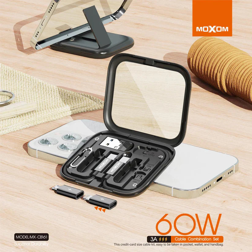 Moxom Superior Durability Cable Multiple 3A 60W PD Type C Micro Iphone USB Combination Set Adapter