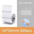 NIIMBOT B21, B1, B3S Clear Transparent labels 40x20mm-320pcs