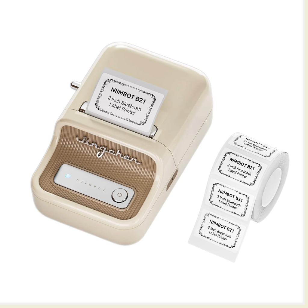 NIIMBOT B21 Smart Thermal Label Printer Cream