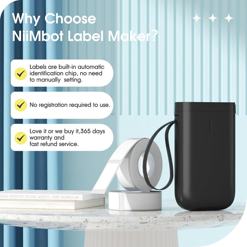 NIIMBOT D11 Thermal Label Printer Black