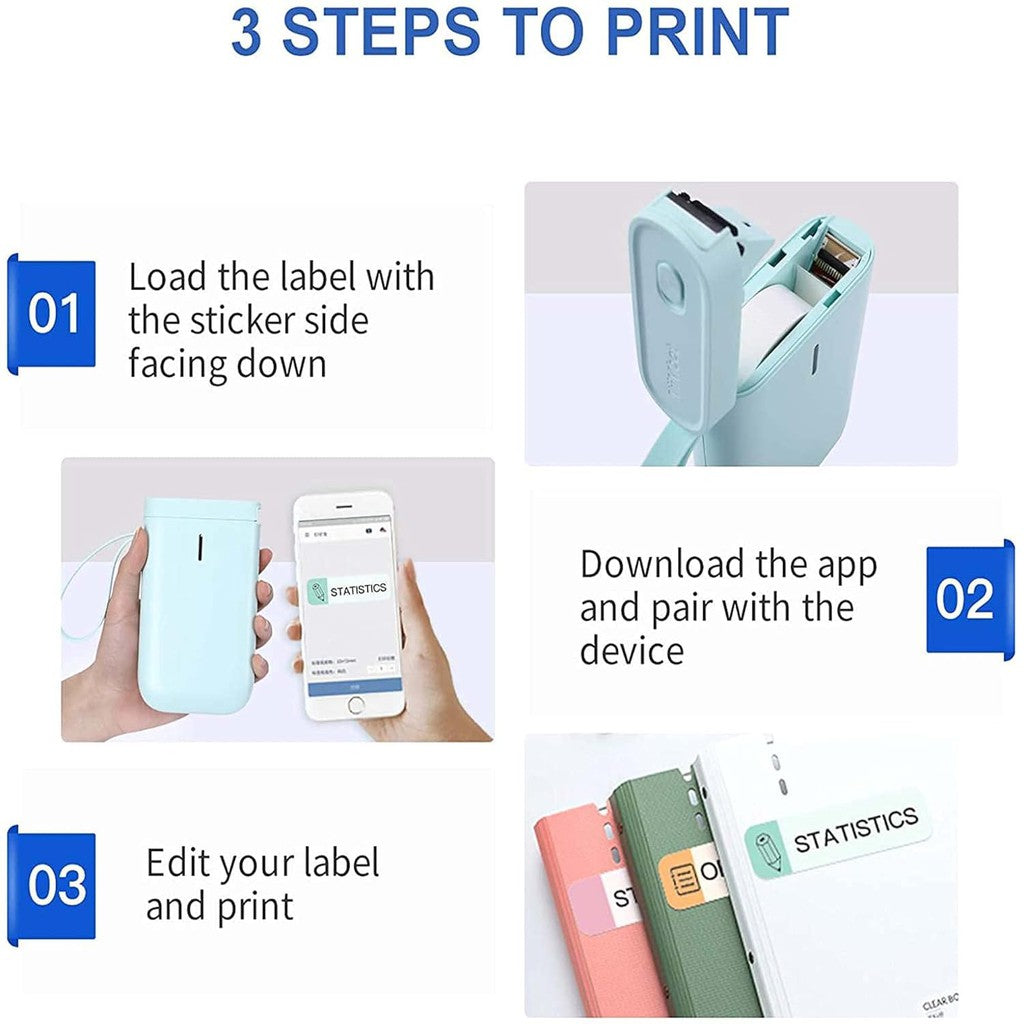 NIIMBOT D11 Thermal Label Printer Blue