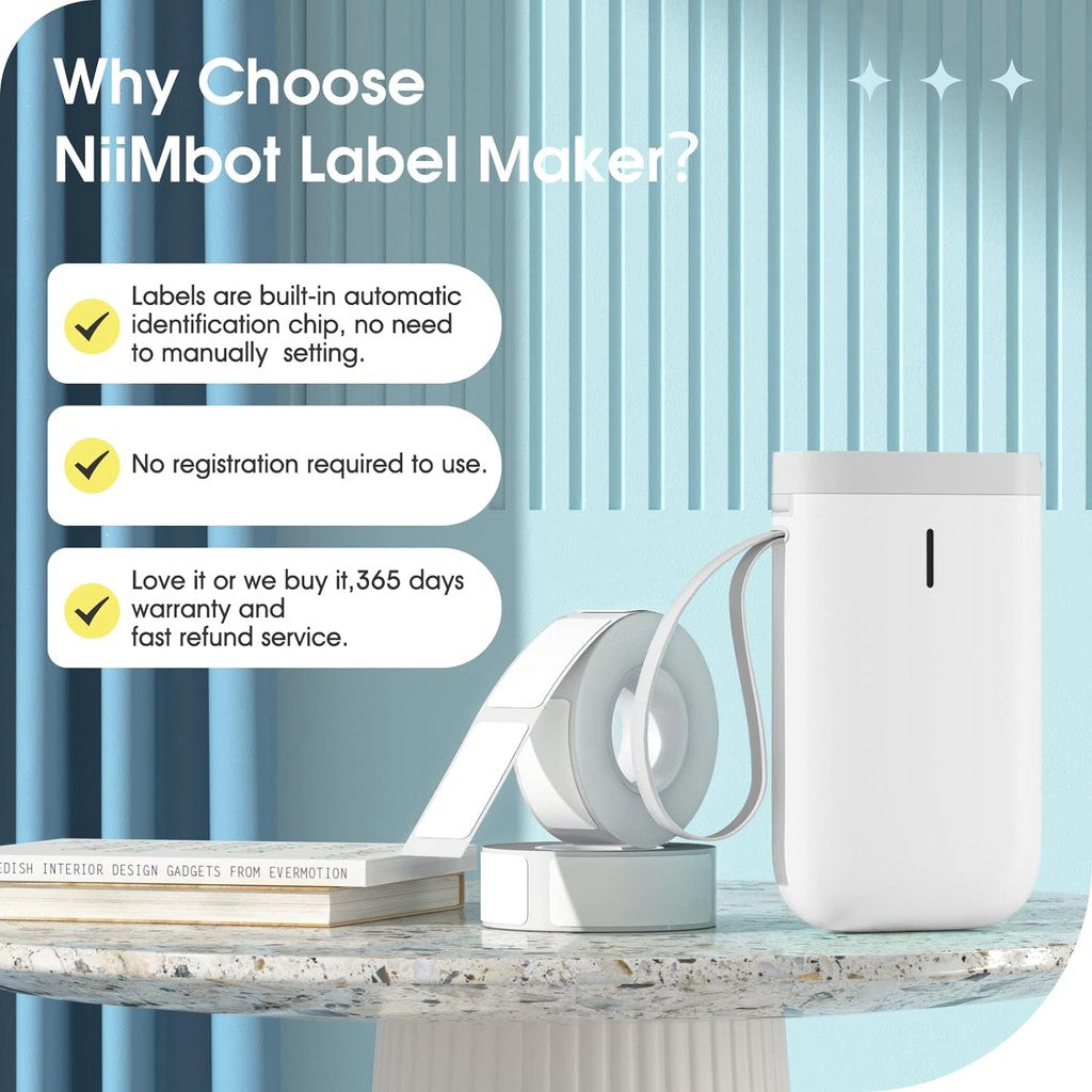 NIIMBOT D11 Thermal Label Printer White