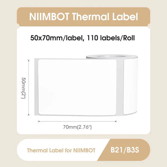 NIIMBOT White Label for B21, B1, B3S 50x70mm-110pcs