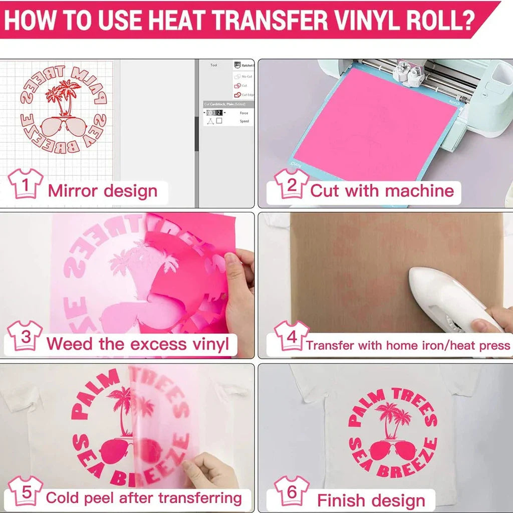 Neon Pink Vinyl Sticker Roll – 50cm x 1m