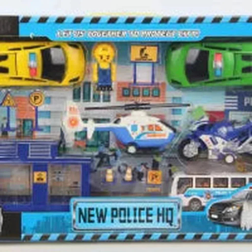 New Police Hq Vehicle Set With Rich Accesseries-399-152D2