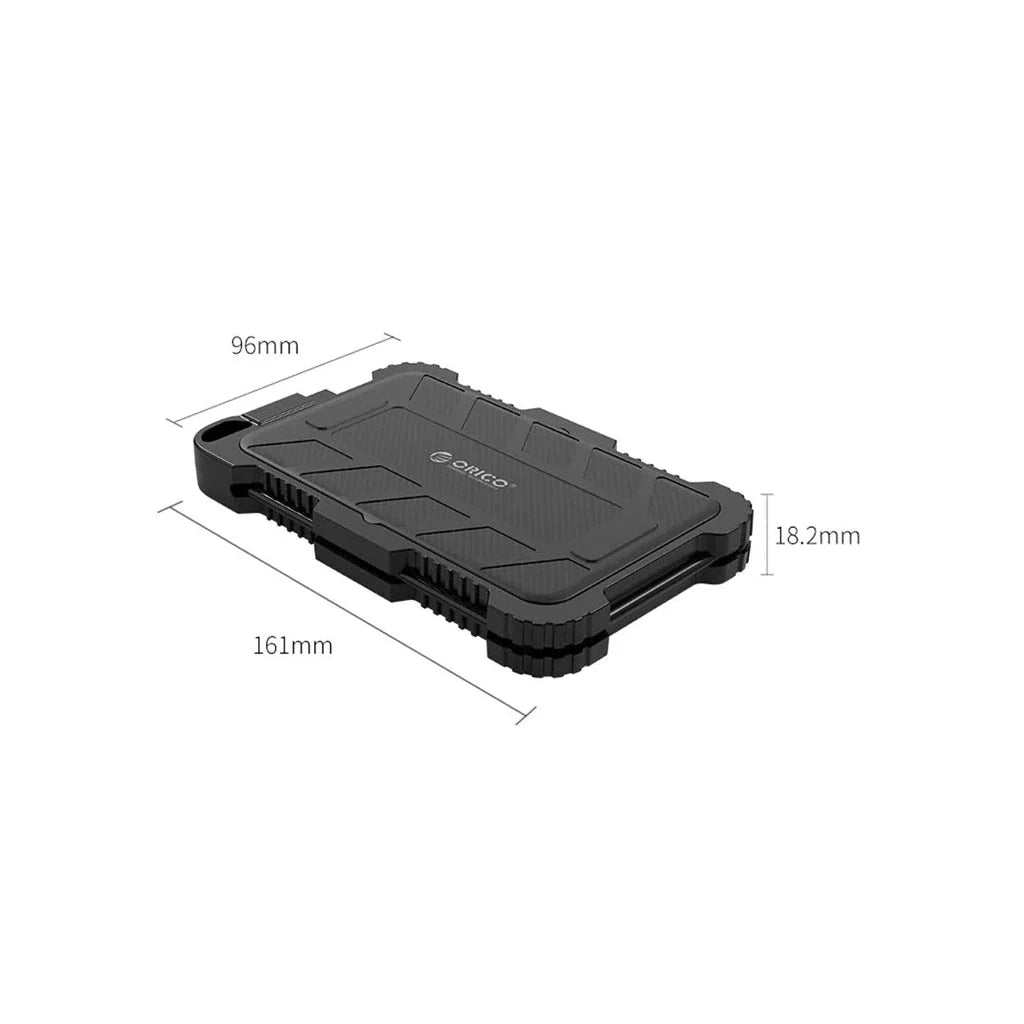 ORICO 2.5-inch Triple Protection Hard Drive Enclosure - Black