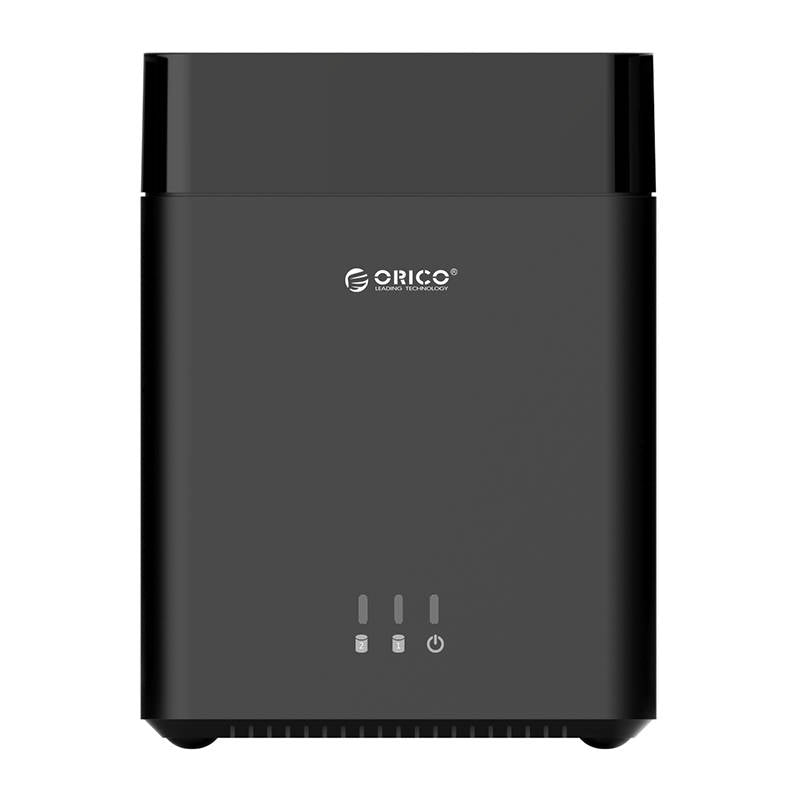 ORICO 3.5 inch 2 Bay Magnetic-type Type-C Hard Drive Enclosure - Black