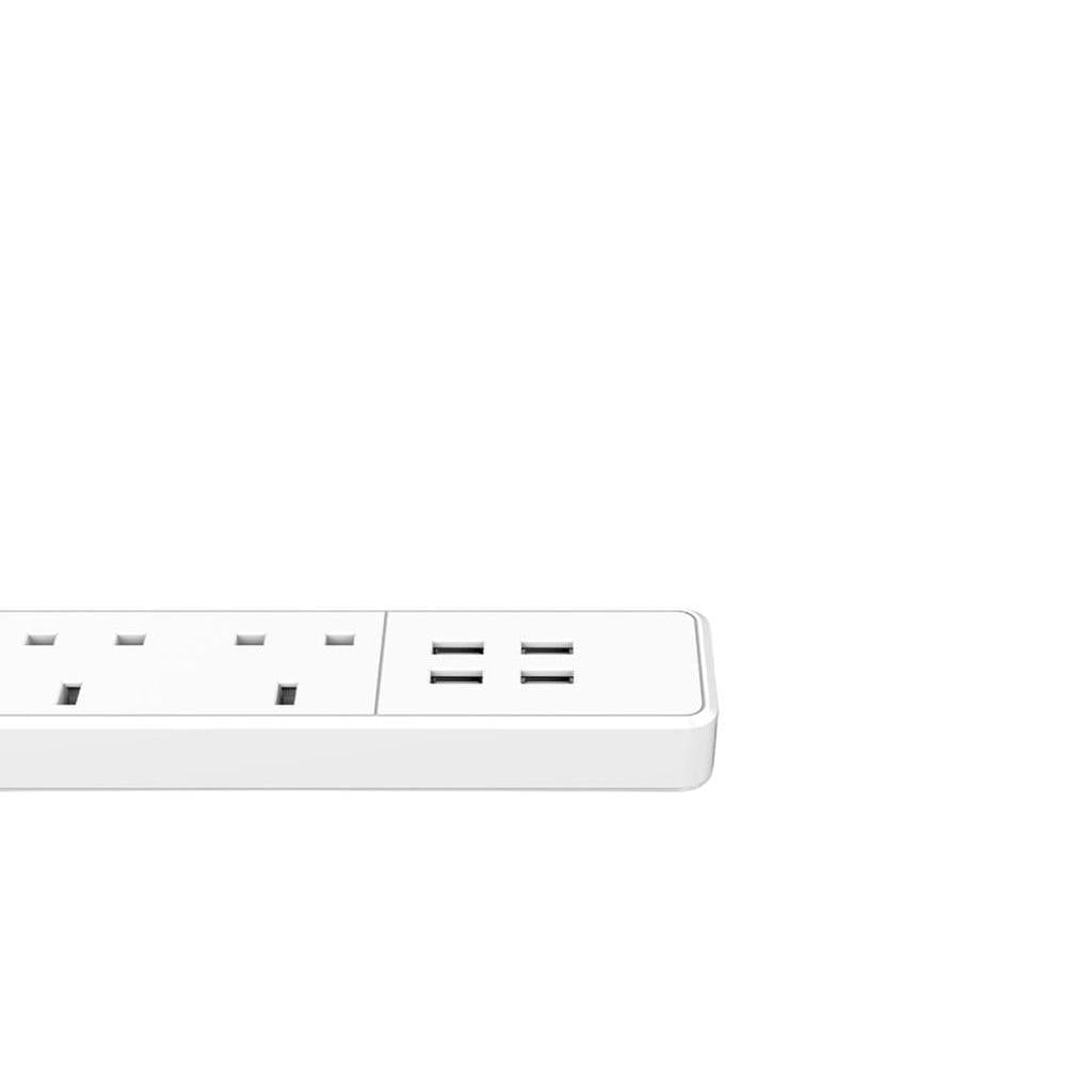 ORICO 4 Port Power Extension With 4 USB Charging Port - White