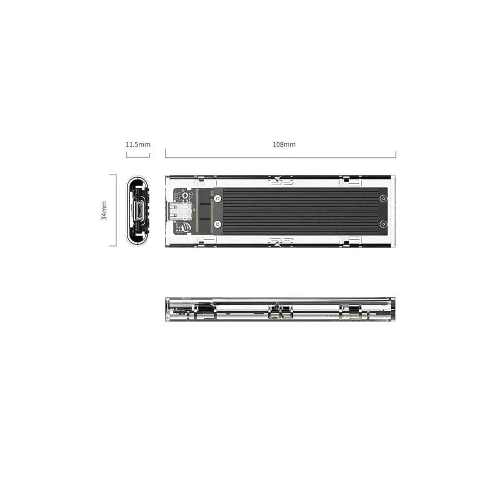 ORICO Aluminum Alloy Black Nvme M.2 Ssd Enclosure
