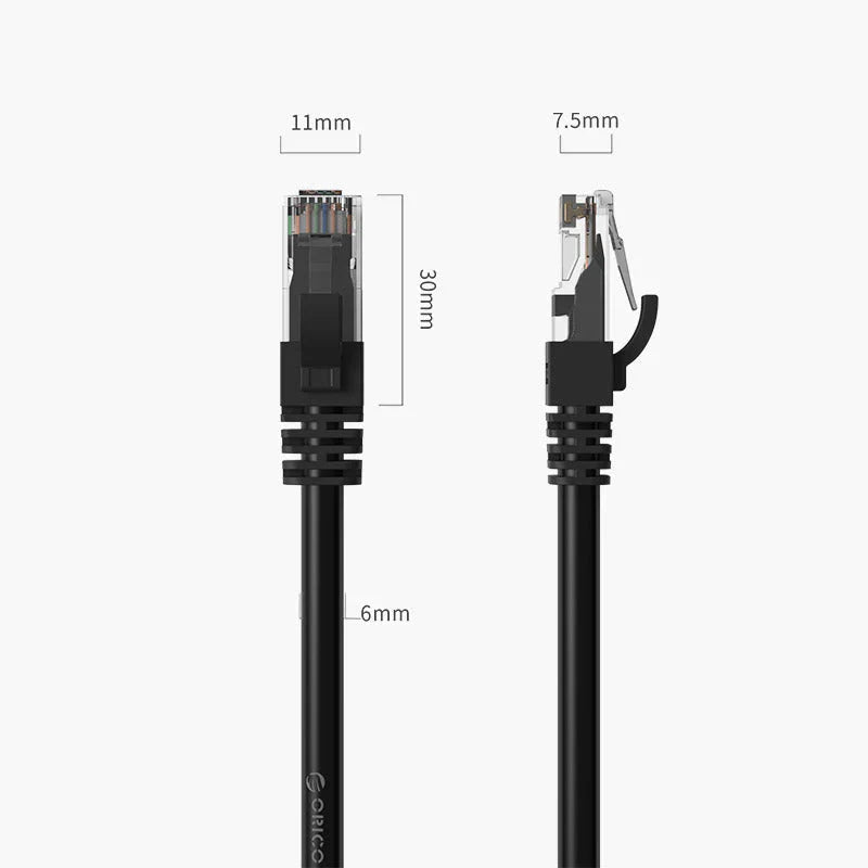 ORICO CAT6 Gigabit Ethernet Cable (PUG-C6) - 1 Meter / Black