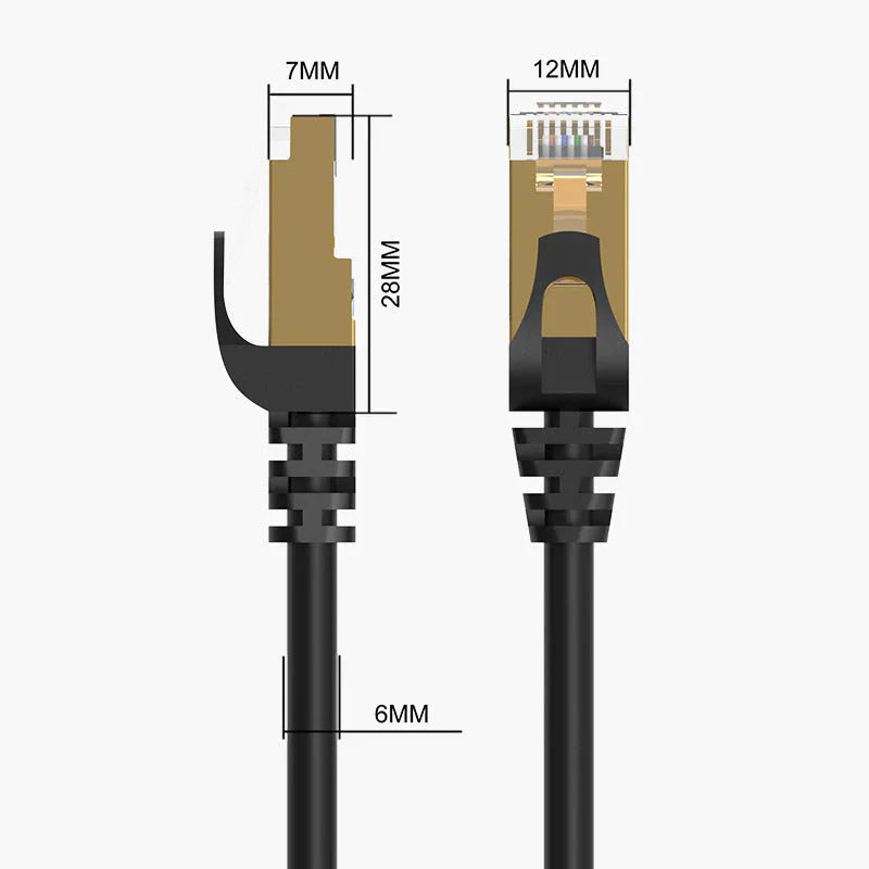 ORICO CAT7 10000 Mbps Ethernet Cable (PUG-C7) - 1 Meter / Black
