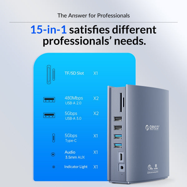 ORICO CDH-15N USB Type-C 15IN1 Multifunction Docking Station