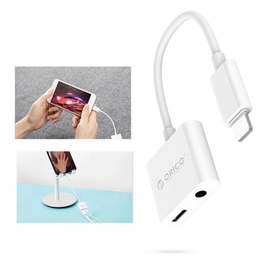 ORICO Charging & Audio Adapter for Phone - White
