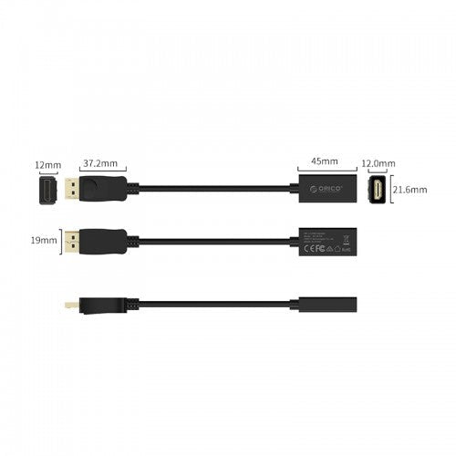 ORICO DP to HDMI Adapter - Black