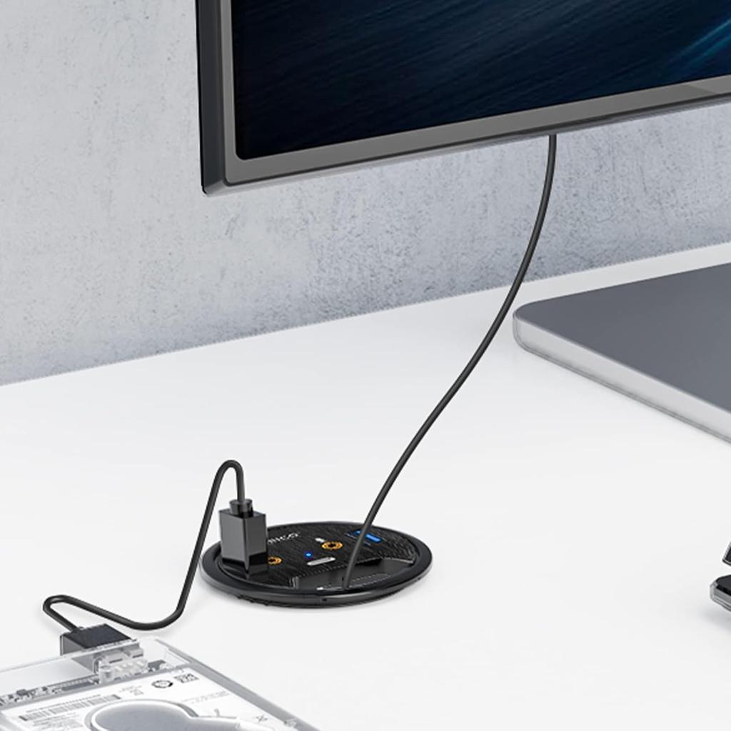 ORICO Desktop Power Grommet Multi-Function HUB - Black