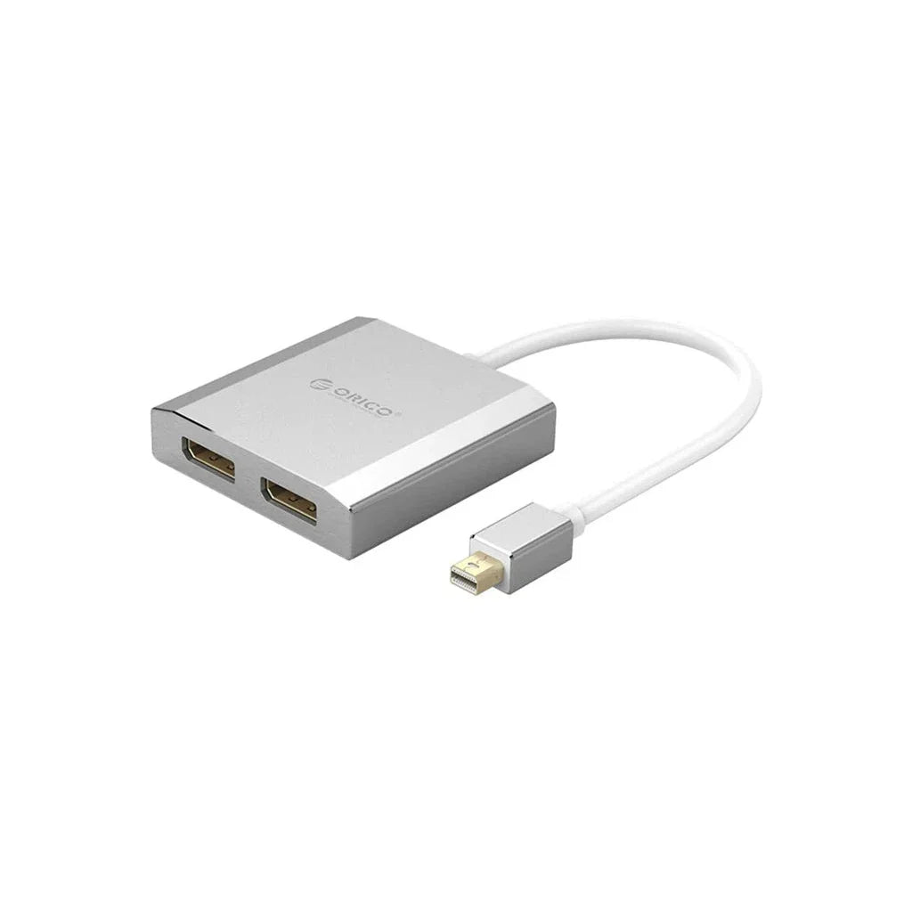 ORICO Mini DP to Dual DP M/F HD Adapter - Silver