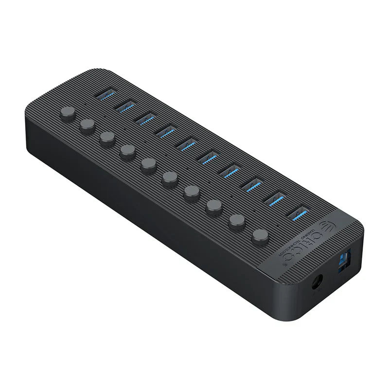 ORICO Multi-Port Hub With Individual Switches - 10-Ports / Black