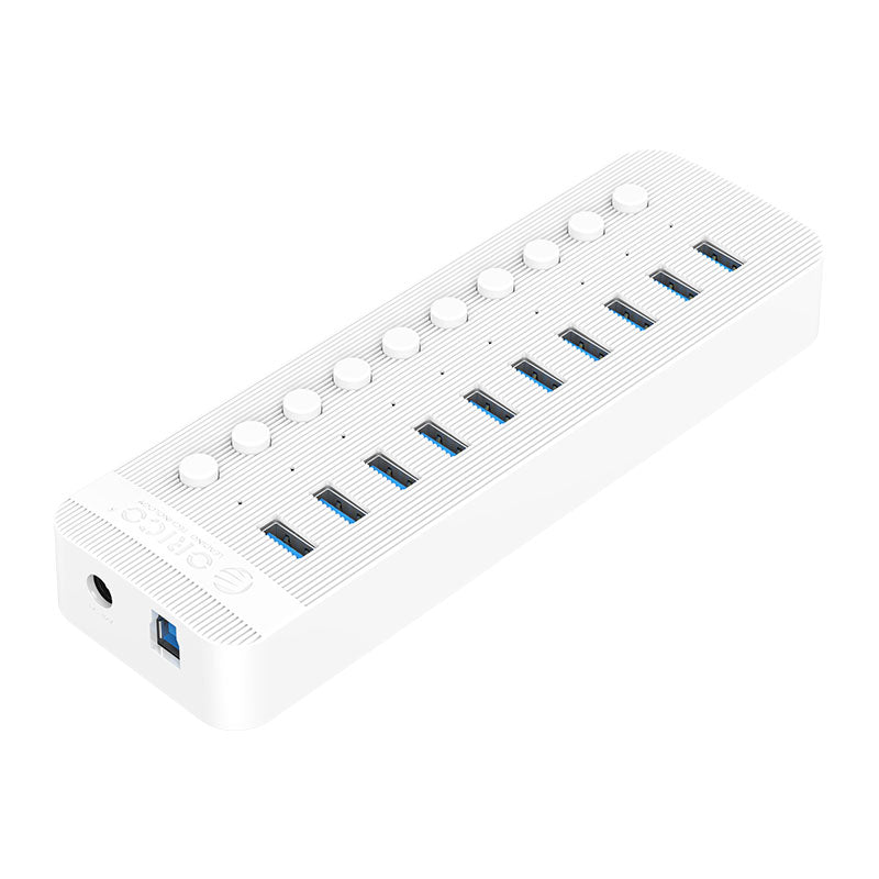 ORICO Multi-Port Hub With Individual Switches - 10-Ports / White