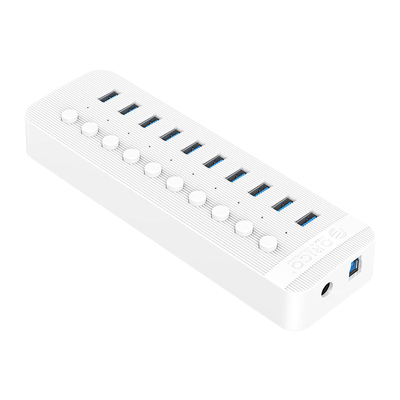 ORICO Multi-Port Hub With Individual Switches - 10-Ports / White
