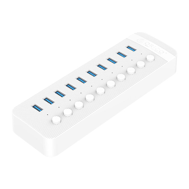 ORICO Multi-Port Hub With Individual Switches - 10-Ports / White