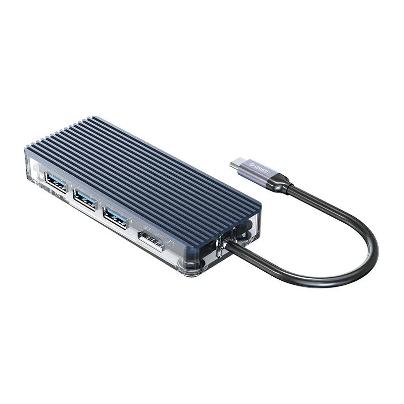 ORICO Type-C 6-in-1 Transparent Hub