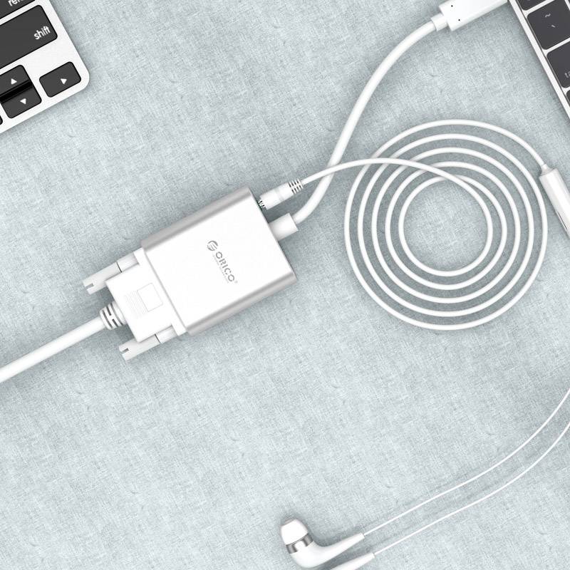 ORICO Type C to VGA /3.5mm Audio - Silver