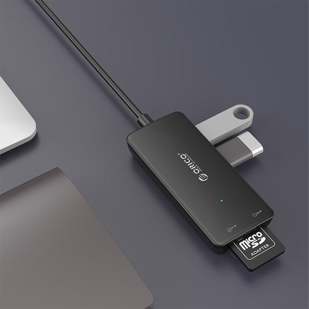 ORICO USB HUB - USB 3.0 3-Port / Card Reader / Black